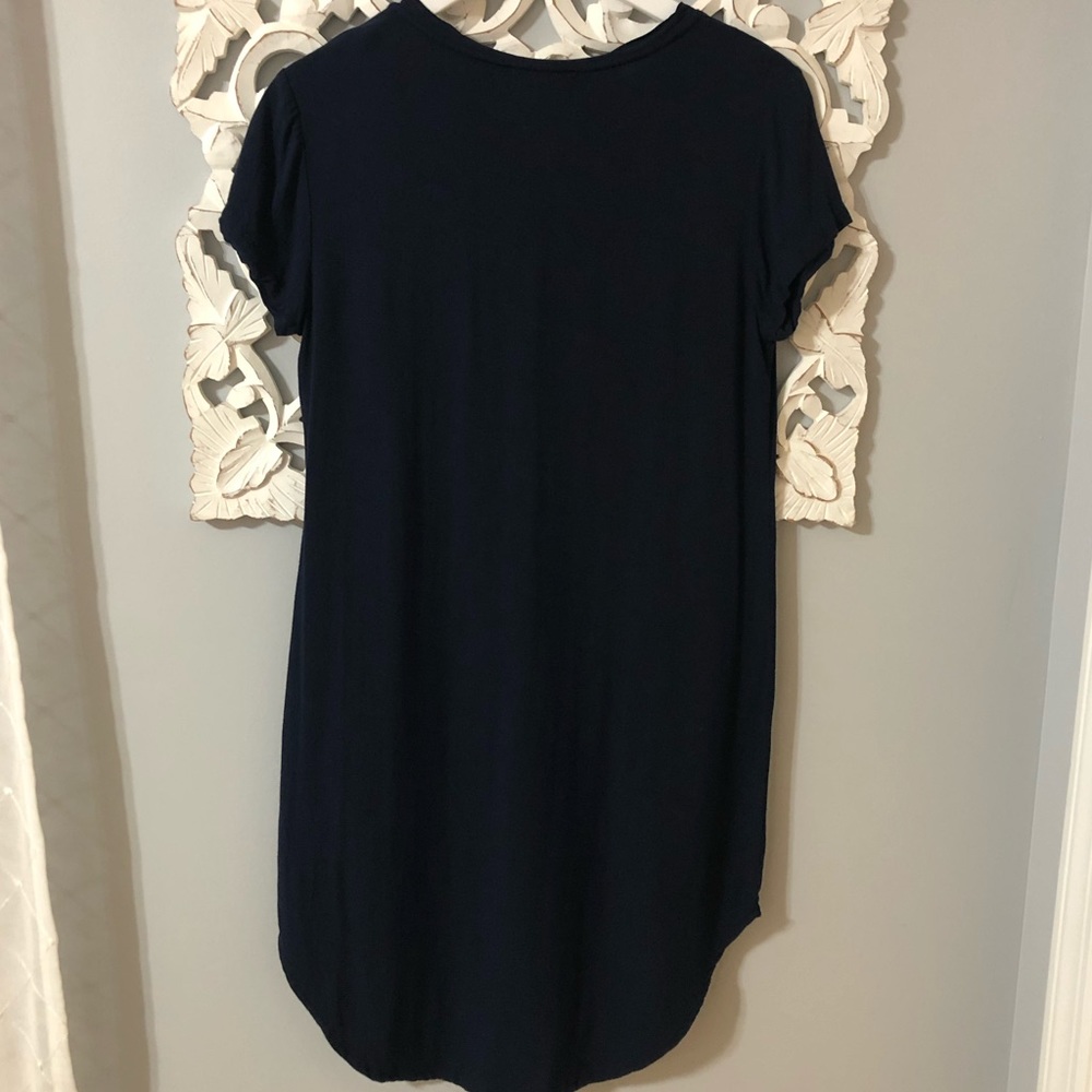 Cloth and Stone Navy Blue V-Neck Dress - Picture 4 of 6